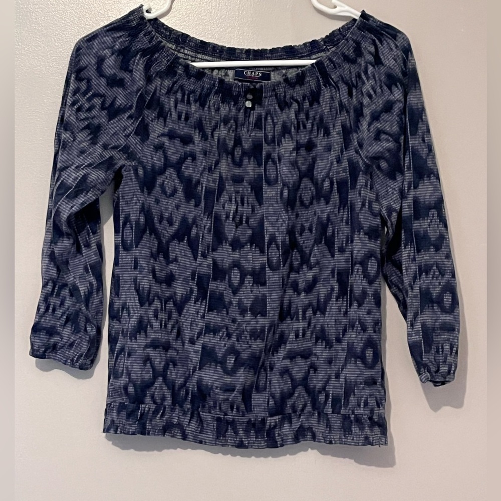 Chaps Off-Shoulder Top — Size XS
